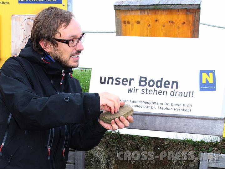 2009.09.25_10.04.58.jpg - "Wir stehen drauf!" Der junge Dr.Alex Dellantonio von der BoKu.